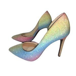 Elegant Multicolor Glitter Pumps